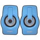 Snopy SN-X23 RGB Işıklı 3W*2 Siyah/Mavi USB Speake