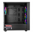 Rampage ALPHA-X A Adet ARGB Fanlı 600W 80 Plus Bronze RGB Led Şerit 1*Usb 3.0 2*Usb 2.0 Oyuncu Kasası